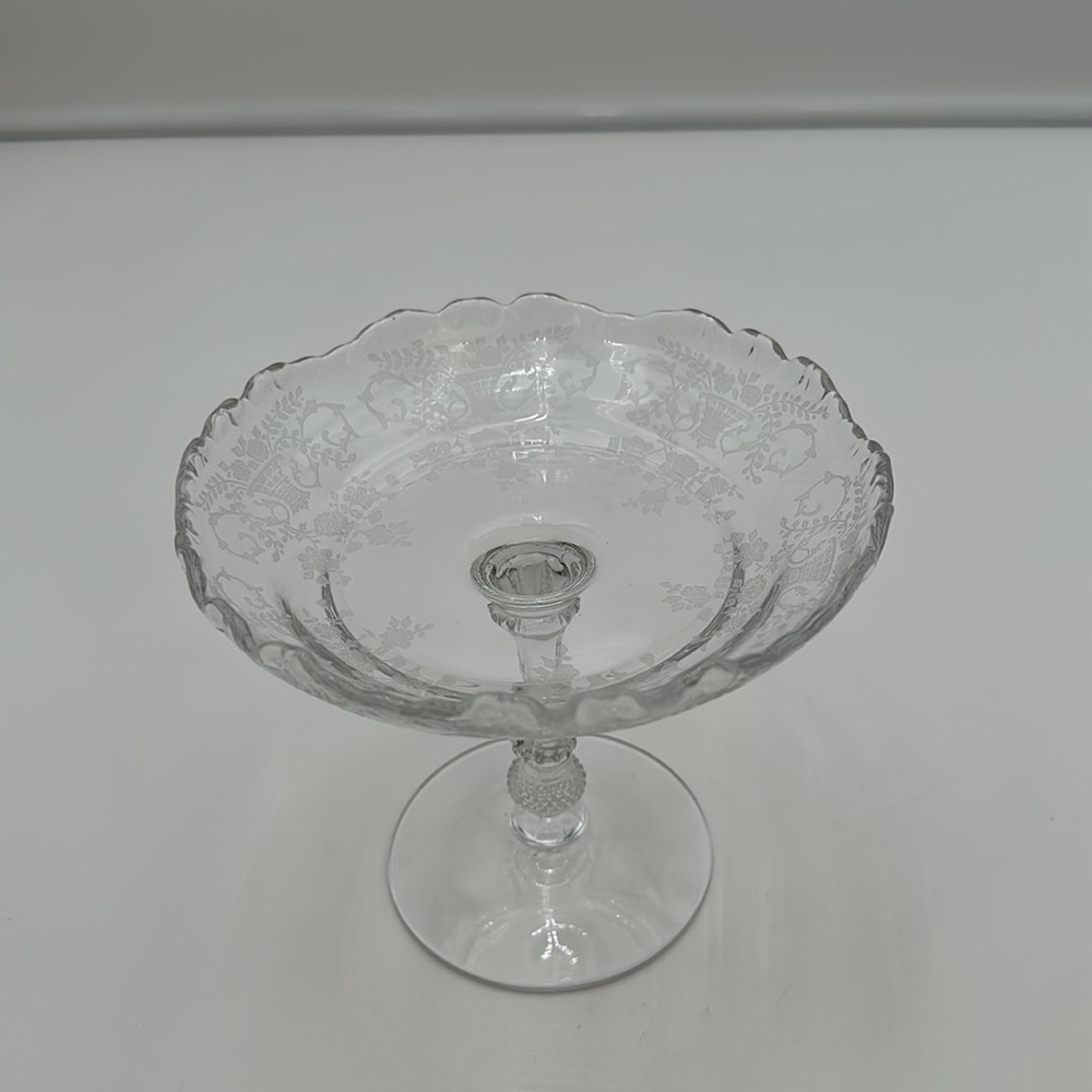 Cambridge ROSE POINT CLEAR Round Compote - Picture 11 of 16